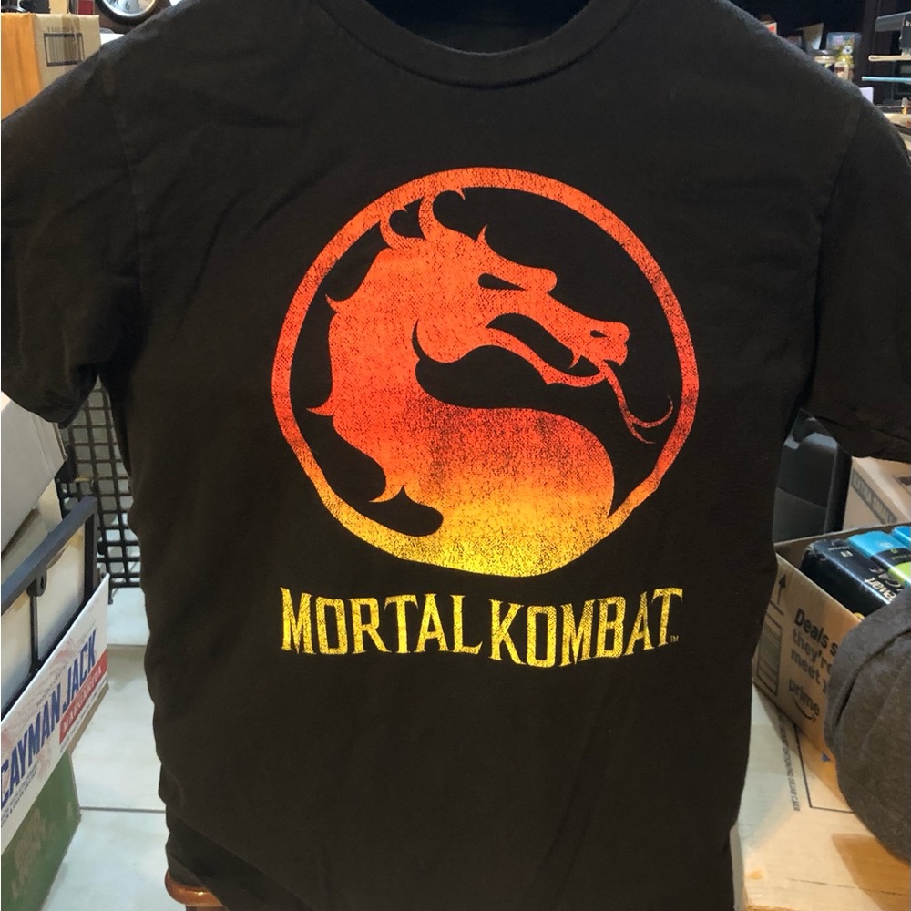 Mortal Kombat Black and Orange Kids T-Shirt